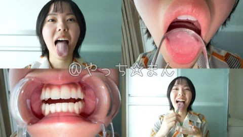 H_1651Y00391 [Personal filming] Collecting “dirty tongue coating” with Mari Kago’s tongue brush – Kagomari