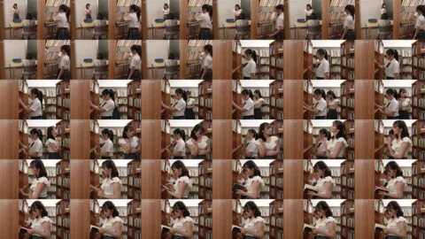[UNCENSORED-LEAK] DANDYA-019 A lesbian in a uniform makes a plain office lady in the library cum over and over again with her under-skirt fingering until she becomes a lesbian